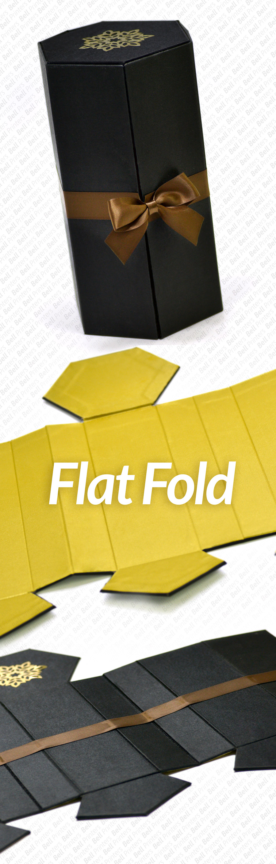 Flat fold hexagonal Rigid Box | flat fold gift boxes 