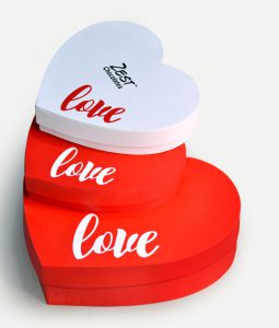Valentine's Day heart shaped gift box