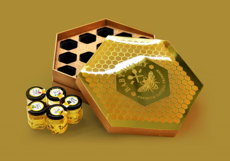 Hexagon-honey-gift-box-Luxury-Floral-Honey-Wild-Honey-box-honey ...