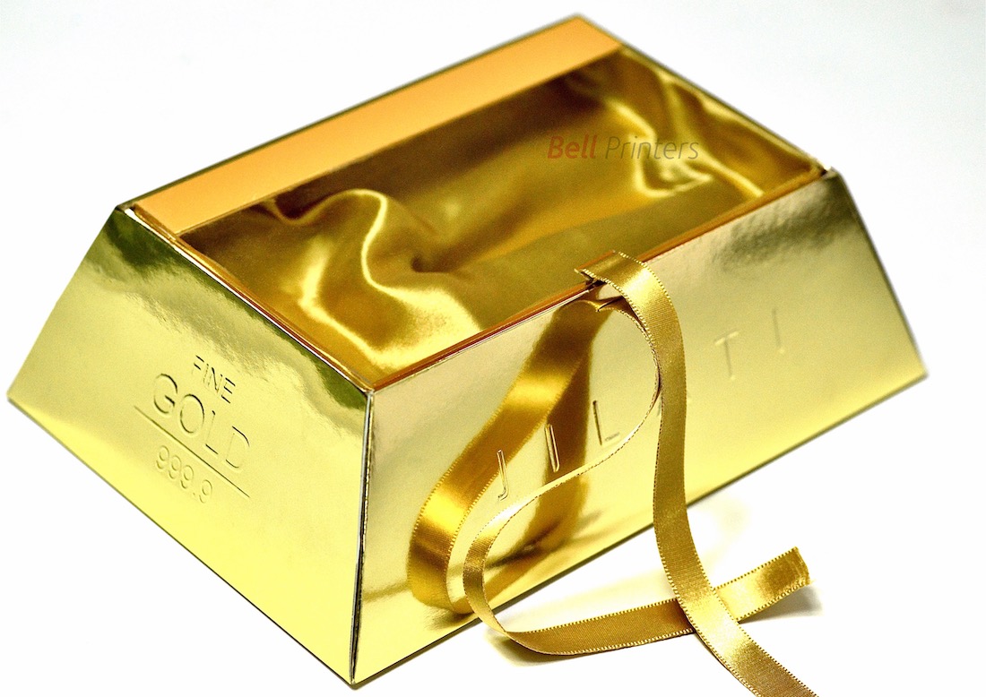 Gold Bar packaging luxury rigid box manufacturer India