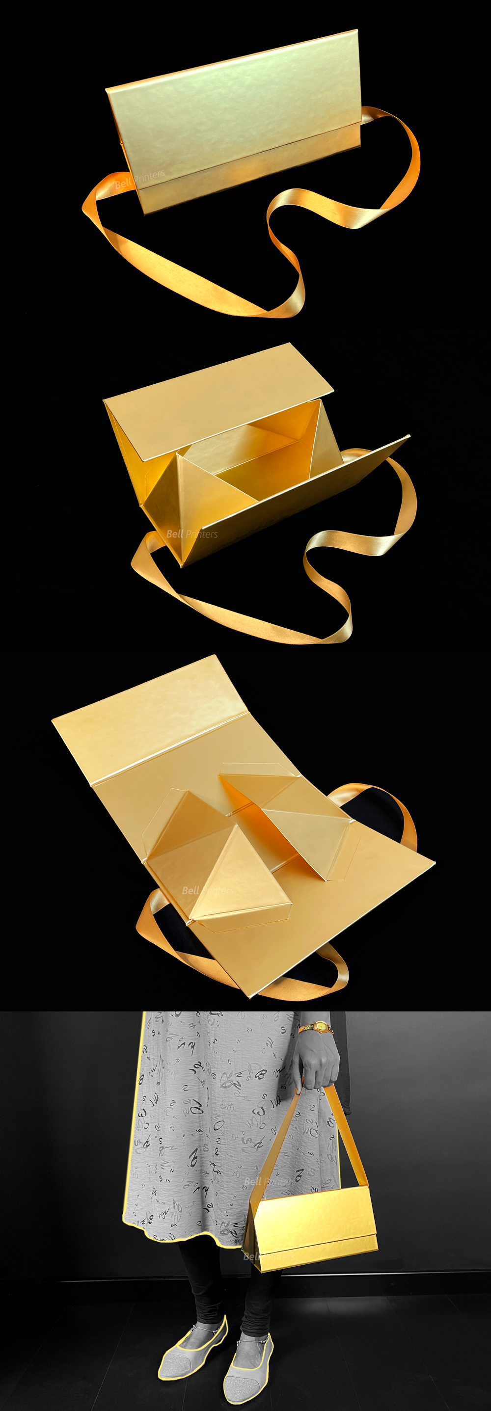  Luxury Triangle handbag Flat fold rigid box