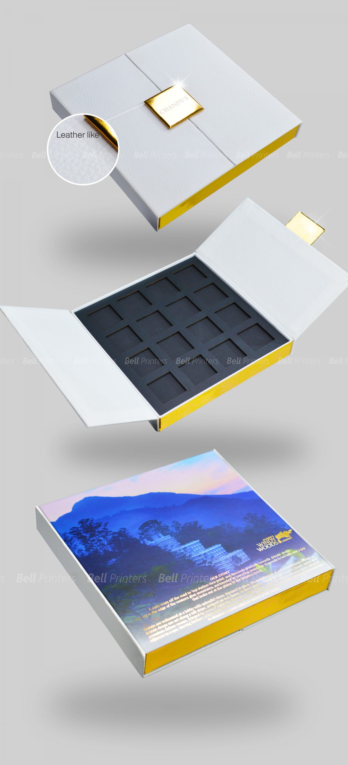 Luxury Chocolate Packaging Boxes Bell Printers